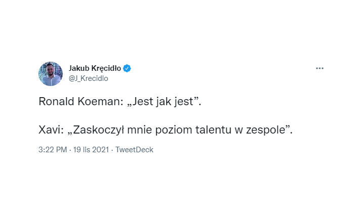 RÓŻNICA między Koemanem po miesiącach pracy, a Xavim po kilku dniach pracy xD